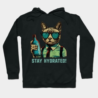 Drink Water Stay Hydrated Cat Hoodie